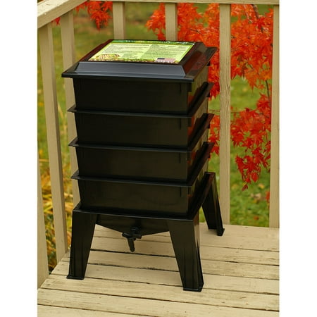 The Worm Factory® 360 Recycled Plastic Worm Composter - (Best Worm Composter Reviews)