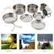 thumbnail image 3 of Greeniant 8 unid/set Kids Camping Pot Pan Cup Surtido Picnic Juego de utensilios de cocina de acero inoxidable Mango plegable Vajilla Vajilla Escalada, 3 of 6