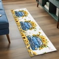 thumbnail image 4 of Sunflower Runner Rug 2x6 FT, Non Slip Hallway Carpet, Watercolor Summer Floral Botanical Truck Washable Soft Floor Carpet Throw Runner Carpet Long Rug for Entryway Kitchen Bedside Sliding Door, 4 of 9