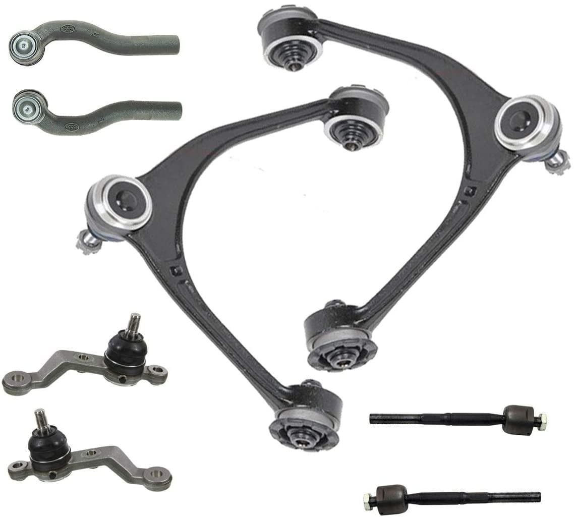 Detroit Axle - Pair (2) Front Upper Control Arms w/Tie rods and