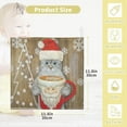 thumbnail image 2 of Dreamtimes 3 PCS Kitten Santa Claus Hat Baby Muslin Washcloths, Drinks Christmas Face Towel Burp Cloths Ultra Soft Absorbent Cotton Bath Wipes Towels for Newborn Boys Girls, 2 of 7
