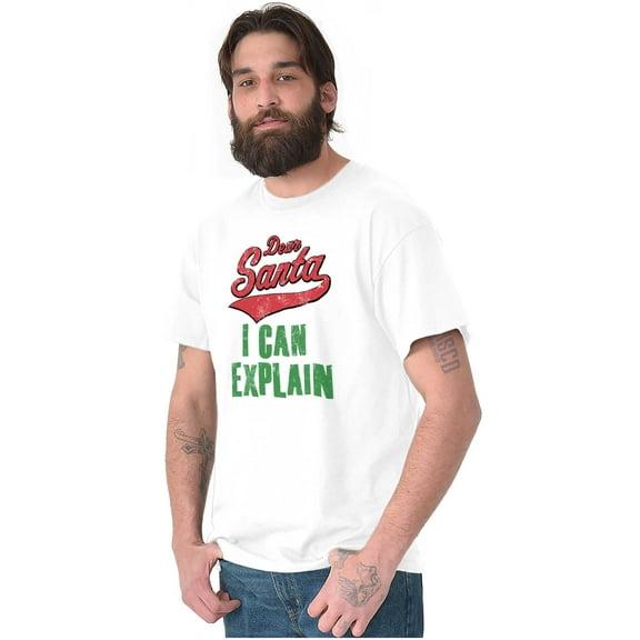 Funny Xmas Dear Santa I Can Explain Men's Graphic T Shirt Tees Brisco Brands S