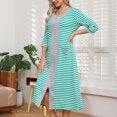 thumbnail image 6 of Bovxnpu Nightgowns for Women, Women Sleep Shirts 3/4 Length Sleeve Nightshirt Pullover Nightdress Soft Sleepwear, 6 of 7