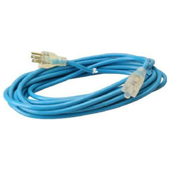 Master Electrician 02367-06ME All-Weather Extension Cord, 16/3 SJTW, Blue, Lighted End, 25-Ft. - Quantity 12