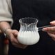 thumbnail image 5 of Jarra de crema de vidrio transparente a rayas, jarra de leche, café, crema, salsa, jarra, jarra para servir, 5 of 5