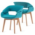 thumbnail image 3 of ivinta Dining Chairs Set of 2, Fabric Mid-Century Upholstered Kitchen Chairs for Dining room, Light Green, 3 of 9