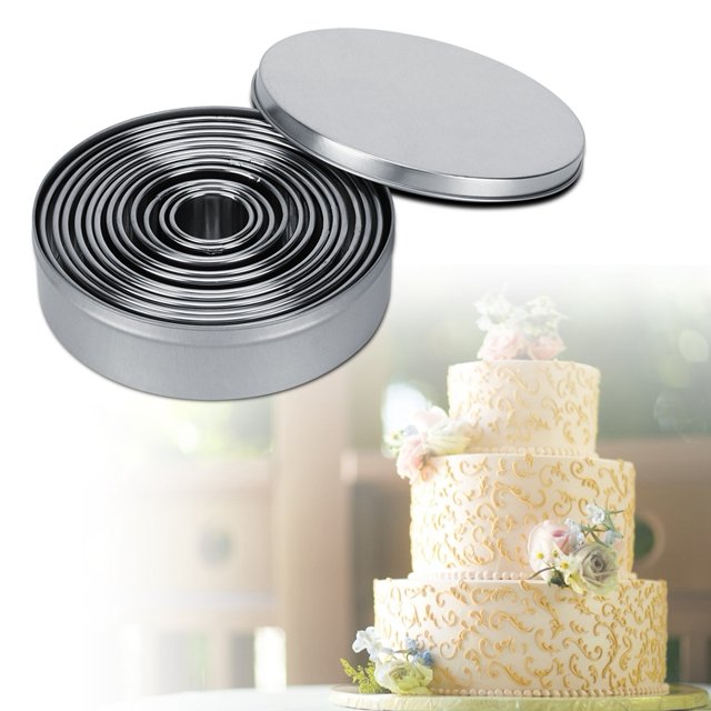 Molde redondo para mousse Jadeshay 12 piezas Acero inoxidable