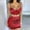 Red, variant on Idoravan Womens Nightgown Chemise Sleeveless Sleepwear Full Slip Lace Sling Vest Hollow Nightdress