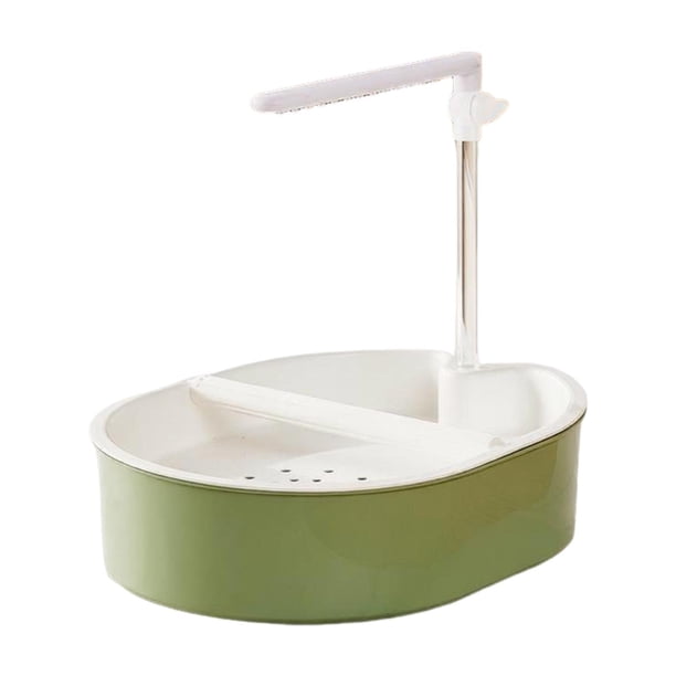 Baño automático para pájaros con flujo ajustable, bañera para loros, caja de ducha automática para pájaros. Cabezal rociador blanco
