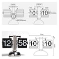 thumbnail image 3 of Flip Clock Home Decor Gift Flip Over Desk Clocks Creative Flip Down Page Table Clocks Stainless Steel Mechanical Automatic, 3 of 5