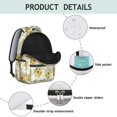 thumbnail image 4 of Sunflower and Plank Cream Pattern Backpack for School, Cute School Bag with Adjustable Shoulder Straps and Padded Back, 15.3"x11"x7.1", 4 of 5