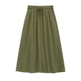 thumbnail image 5 of Fantaslook Womens Midi Skirts Elastic High Waist Skirt Flowy Trendy Skirts with Pockets, 5 of 9
