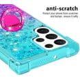 thumbnail image 2 of Clear Case for Samsung Galaxy S23 Ultra (Not S23) with Kickstand for Girls Women, Liquid Glitter Sparkle Bling Cute Case Gradient Quicksand Cover for Samsung Galaxy S23 Ultra JB Bluish Violet, 2 of 7