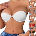 thumbnail image 4 of EliteGoogv Front Closure Bras For Women Lace Bras For Women Padded Semi Cup Push Up Wireless Womens Bras Everyday Bras For Women White 34, 4 of 8