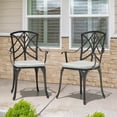 thumbnail image 4 of Nuu Garden Outdoor 2-Pack Chair Cushions with Straps, 15'' x 16'' x 1.2'' Patio Round Corner Seat Pads for Outdoor or Indoor Furniture, Weather-resistant Fabric, Gray, 4 of 8
