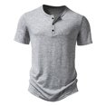 thumbnail image 2 of Yanghang Shirts For Men T Shirts For Man Men Casual Solid Fashion Pullover Round Neck Short Sleeve T Shirt Blouse Men'S T-Shirts, 2 of 7
