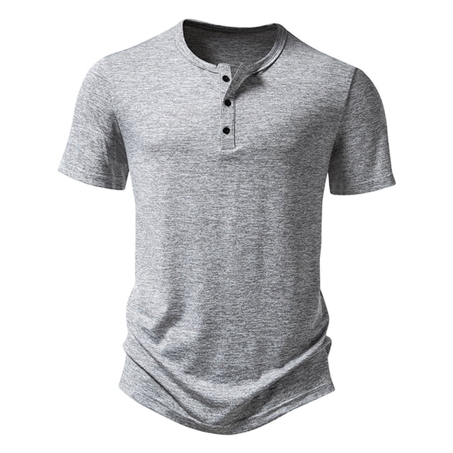 Birdeem Chemises pour Hommes Hommes Décontracté Uni Mode Chandail Col Rond Manches Courtes T-Shirt Blouse