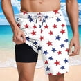 thumbnail image 5 of Miqool Men's 2 in 1 Swim Trunks with Compression Liner, Quick Dry Beach Shorts with Pockets, Summer Hawaiian Print Bathing Suit for Swimming Surfing, 5 of 9