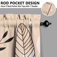 thumbnail image 3 of Vintage Modern Abstract Geometric Lines Boho Tier Cafe Curtains for Bathroom Living RV Rod Pocket Window Drapes 36 Inch 2 Panels Set 28"x36" 2 Panels Window Treatment Tiers, 3 of 4