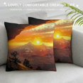 thumbnail image 3 of BCIIG Mountain Sunset Sun Graphic Decorative Pillow Cover for Home Couch Living Room Sofa Throw Pillow Covers Square 1PC 20x20in, 3 of 5
