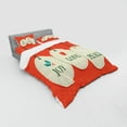 thumbnail image 3 of Ambesonne Christmas Bedding Set 3 Pcs, Joy Love and Peace, Twin XL, Vermilion Cream, 3 of 3