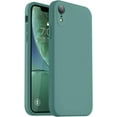 thumbnail image 1 of TEMOGU-Compatible with iPhone XR Case, Upgraded Liquid Silicone with [Flat Edges] [Camera Protection] [Soft Anti-Scratch Microfiber Lining] Phone Case for iPhone 10 XR 6.1 inch - Pine Green, 1 of 4