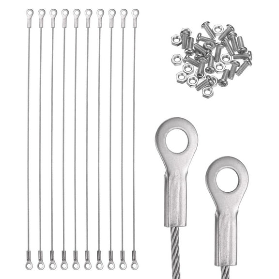 Uxcell 10Pcs 12" Cabinet Door Restraint with Screws, 304 Stainless Steel Cupboard Door Protector Hinge Limiter
