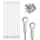 thumbnail image 1 of Uxcell 10 Piezas de 12" de restricción de puerta de gabinete con tornillos, limitador de bisagra de protector de puerta de armario de acero inoxidable 304, 1 of 6