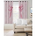 thumbnail image 2 of Pink Bow Kitchen Curtains Cute Watercolor Girls Cartoon Luxury Cafe Short Curtains for Bathroom Blackout Window Curtain Grommet Small Window Treatment Tier Drapes for Bedroom Living Room 27.5"x39"x2, 2 of 9