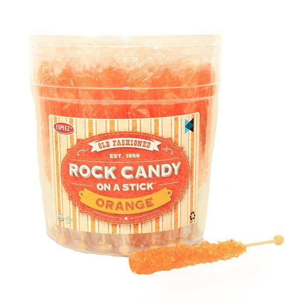 Extra Large Rock Candy Sticks 48 Orange Rock Candy Sticks