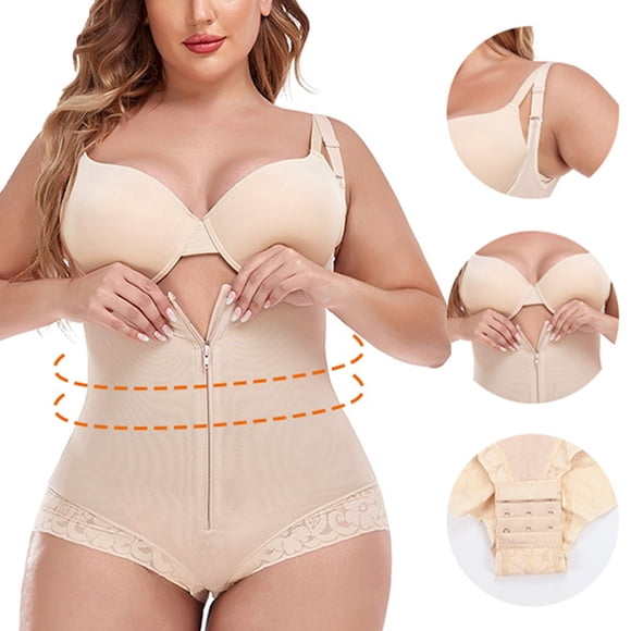 Outfmvch Shapewear Bodysuits Shapewear Shaping Panties High Compression Body Shaper Slimming Lace Colombian Fajas Bodysuit Fajas Reductoras Latex Tummy Control Shapewear(clearance) a Xl