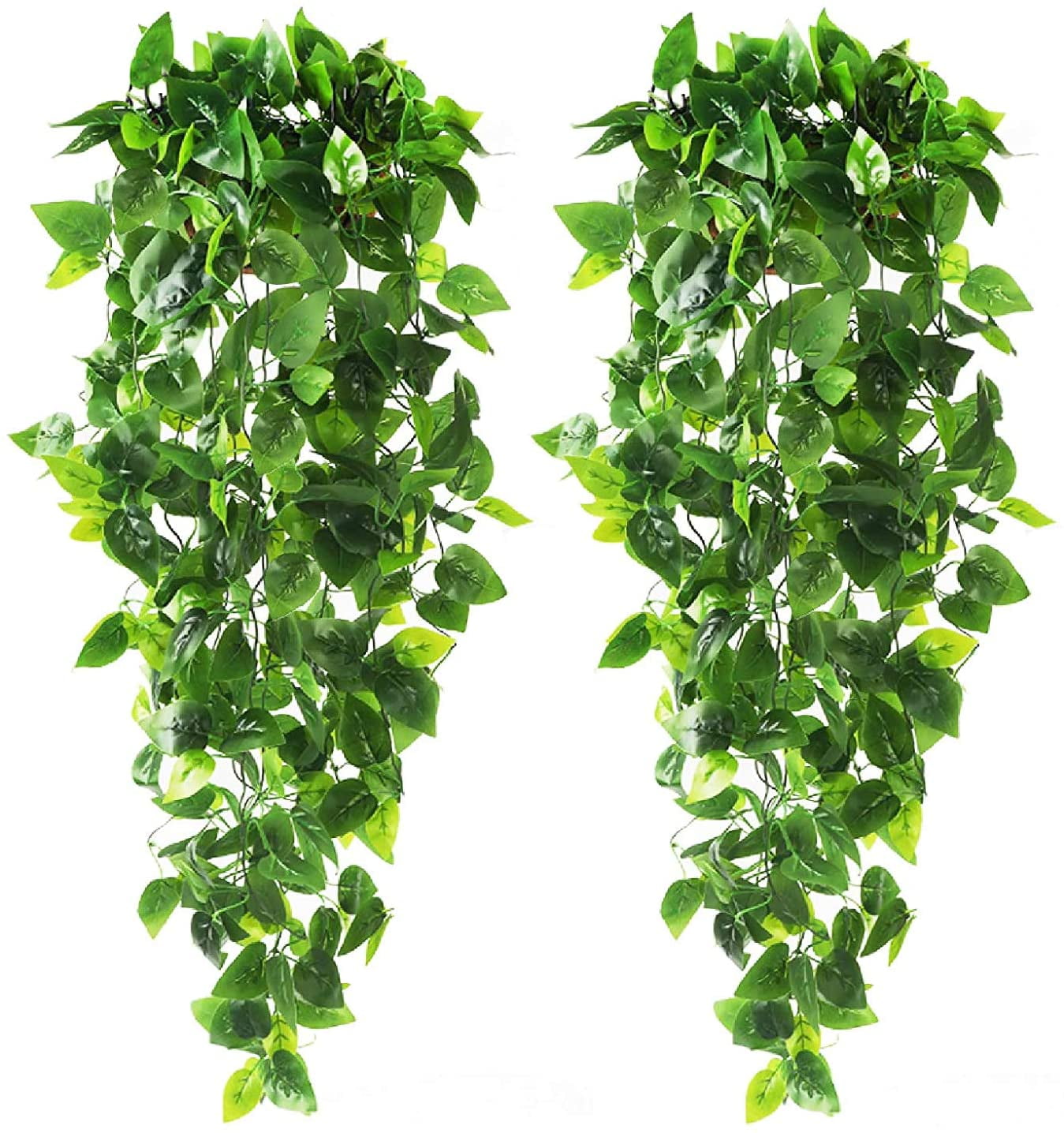 2pcs Artificial Hanging Plants 3.6ft Fake Ivy Vine Fake Ivy Leaves for