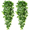 thumbnail image 1 of 2 piezas de plantas colgantes artificiales de 3,6 pies, hojas de hiedra falsas para pared, casa, habitación, patio, decoración interior y exterior (sin cestas), 1 of 7