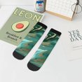 thumbnail image 7 of Naloa Green And Gold Marble Ankle Socks for Women Non Slip Socks No Show Socks Classic Low Cut Casual Socks Casual Socks, 7 of 7