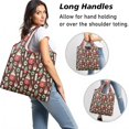 thumbnail image 2 of 5 Pack Foldable Shopping Bag,Brown Christmas Dessert Pattern Reusable Grocery Bags with Pockets,Large Reusable Tote Bags with Handles Waterproof & Lightweight, 2 of 6