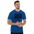 thumbnail image 4 of Papa Bear Dad Father's Day Pawprint Men's Graphic T Shirt Tees Brisco Brands M, 4 of 6