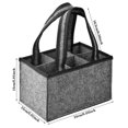thumbnail image 2 of Bolsa de fieltro para 6 botellas de vino, reutilizable, con asa, con divisor, portabotellas portátil, 2 of 5