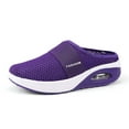 thumbnail image 1 of Ediodpoh Women's Summer Fashion Solid Color Large Mesh Bag Toe Slippers Comfortable Beach Slippers Womens Slippers Purple 7, 1 of 9