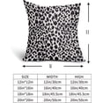 thumbnail image 5 of Leopard Throw Pillow Covers 18X18 Inches Set of 2 Black Cheetah Decorative Pillow Cases Animal Wildlife Pillow Cover Home Decor for Sofa Couch Housewarming Gift Room Bed Couch Porch Outdoor, 5 of 6
