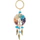 thumbnail image 1 of 2 llaveros redondos planos color turquesa con anillas de hierro, colgantes de alas de aleación y colgantes para bolsos con piedras preciosas. Elegantes accesorios para llaveros., 1 of 3
