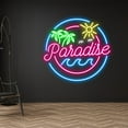 thumbnail image 3 of Handmadetneonsign Paradise Beach Led Sign, Summer beach Neon Sign, Wall Decor, Summer Neon Sign, 3 of 5