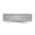 thumbnail image 2 of 925 Sterling Silver Cubic Zirconia Cz 5.0mm Band Ring Stackable Fancy/, 2 of 6