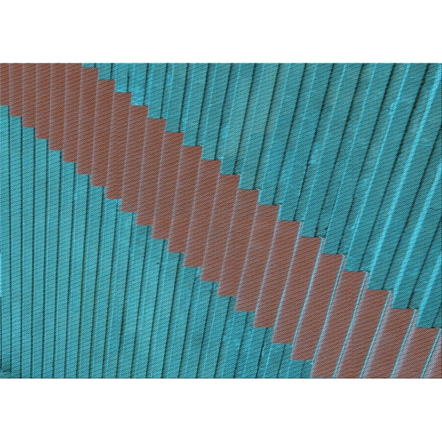Ahgly Company Machine Washable Indoor Rectangle Transitional Dark Turquoise Green Area Rugs, 2' x 3'