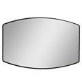  macluu black oblong metal wall mirror 18 x 27 horizontal framed