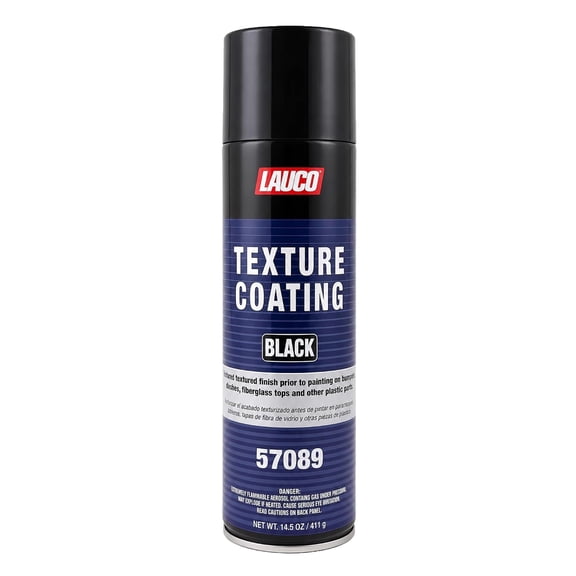 LAUCO Texture Coating Black 13 oz Aerosol Spray, Professional Automotive Trim and Bumper Refinisher, Durable Flexible Matte Finish for Plastic, Metal, and Fiberglass Surfaces, Easy Spray Application