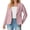 02-C-Pink, variant on Women's Single-Button Tailored Blazer Jacket – Notch Lapel, Lightweight Suit Coat Pink 18