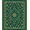 Green, Pattern 12, variant on ODIKA 4'x6' Machine Washable Non-Slip Area Rug, Traditional White High Traffic Rug, White, 1092413