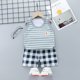 thumbnail image 1 of Ropa de verano para niños, ropa para niños, conjunto de ropa para bebés, conjunto de ropa para niñas pequeñas, camisetas de algodón con dibujos animados y pantalones cortos para 1, 2, 3 y 4 años Tan Jianjun unisex, 1 of 2