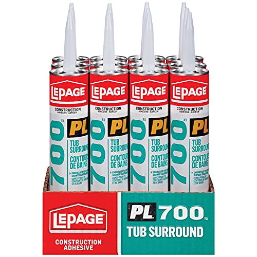 PL 700 Tub Surround Adhesive, No Etching/Burning, 295mL - 12 pack