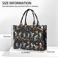 thumbnail image 3 of Large Capacity Tote Bag,Black Halloween Dancing Skeletons Handbag Fashion Luxury Tote Bag,15.7"x13"x 5.1" Inches,Laptop Compatible, 3 of 6